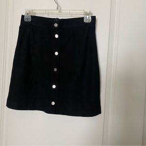 H&M Black Suede Skirt